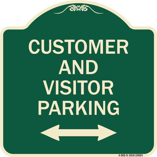 Signmission Reserved Parking Customer and Visitor Parking Heavy-Gauge Aluminum Sign, 18" x 18", G-1818-23054 A-DES-G-1818-23054 - main